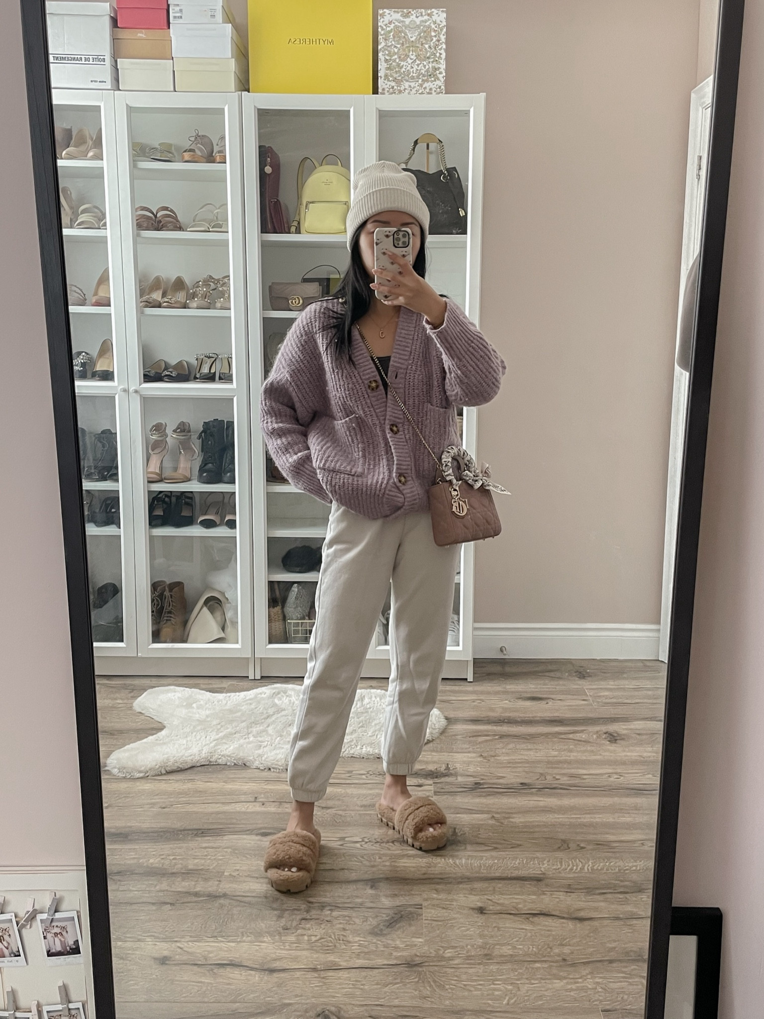 So ready for spring 💐 ootd to go shopping 

Mini lady dior, Ugg slippers, lilac and white sweats

#LTKSeasonal #LTKstyletip #LTKitbag