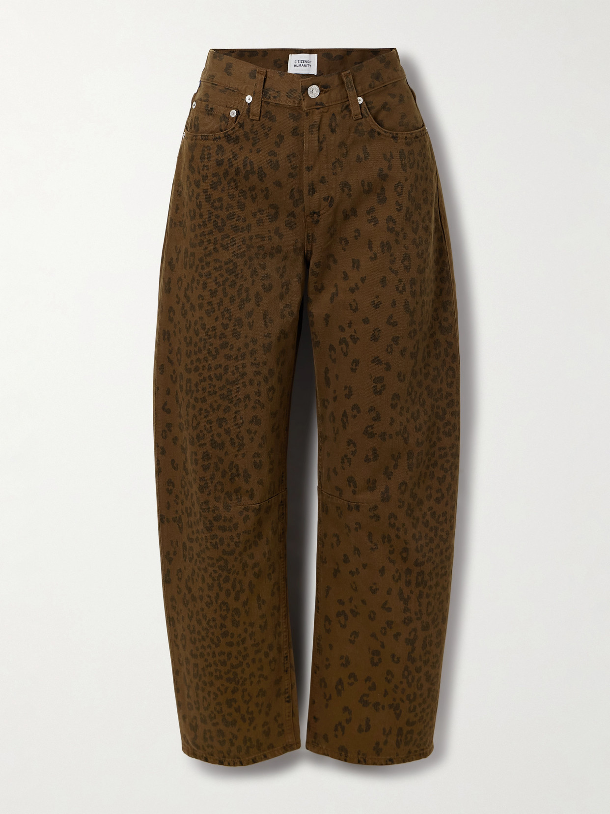 Citizens of Humanity - Miro Long Leopard-print Mid-rise Barrel-leg Jeans - Brown | NET-A-PORTER (US)