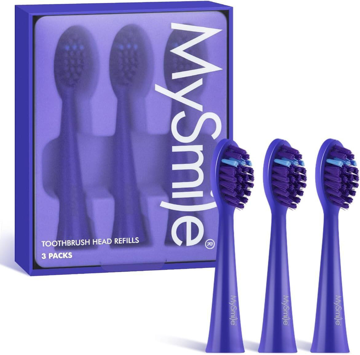 MySmile - DY156 Electric Toothbrush Replacement Heads (3 Pack) - Blue | Best Buy U.S.