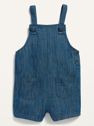Knotted-Strap Jean Shortalls for Baby | Old Navy (US)