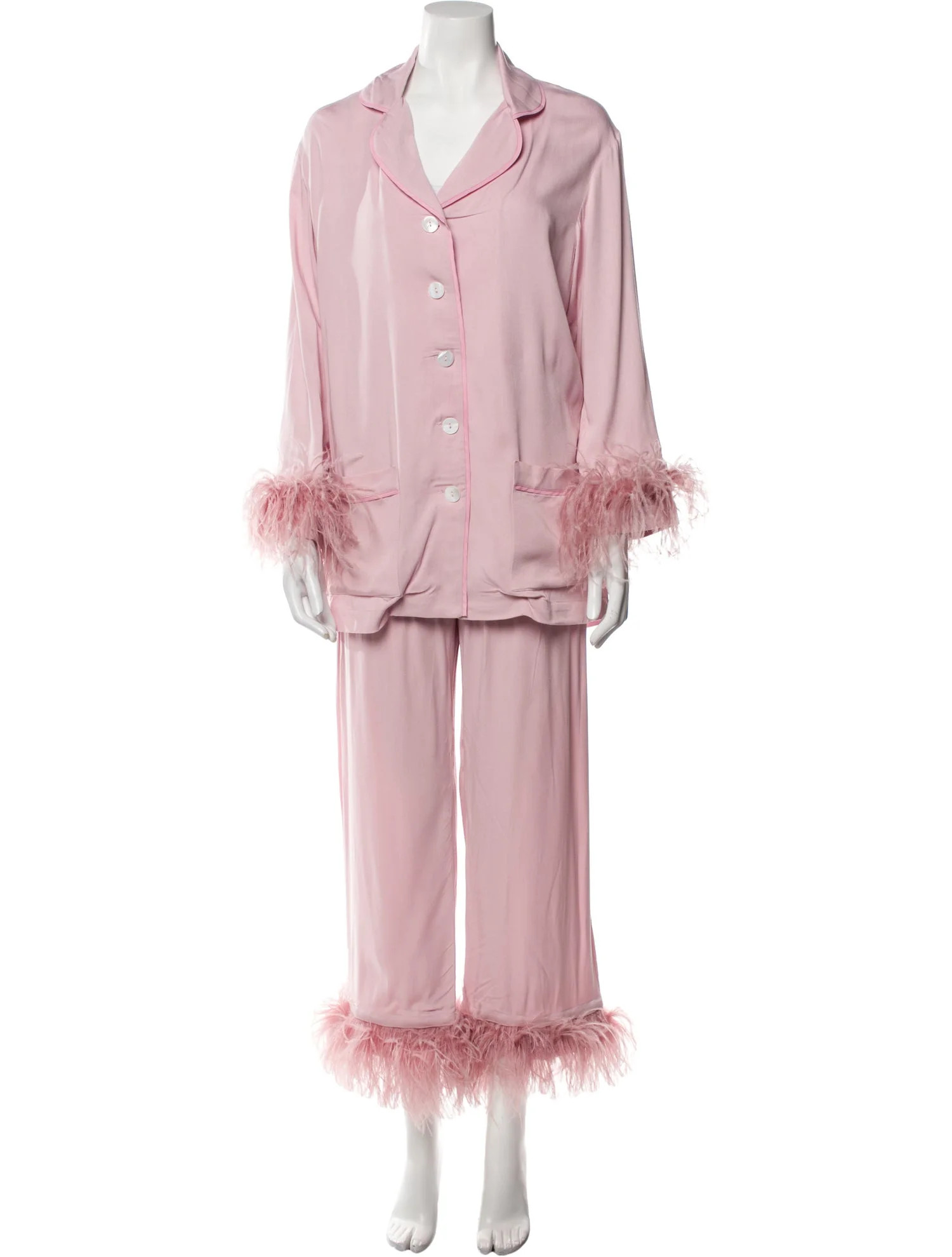 Feather Trim Lounge Set w/ Tags | The RealReal