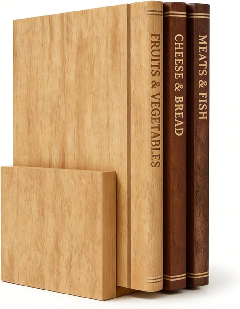 Book Cutting Board Set of 3, Wooden Boards That Look Like Books | Amazon (US)