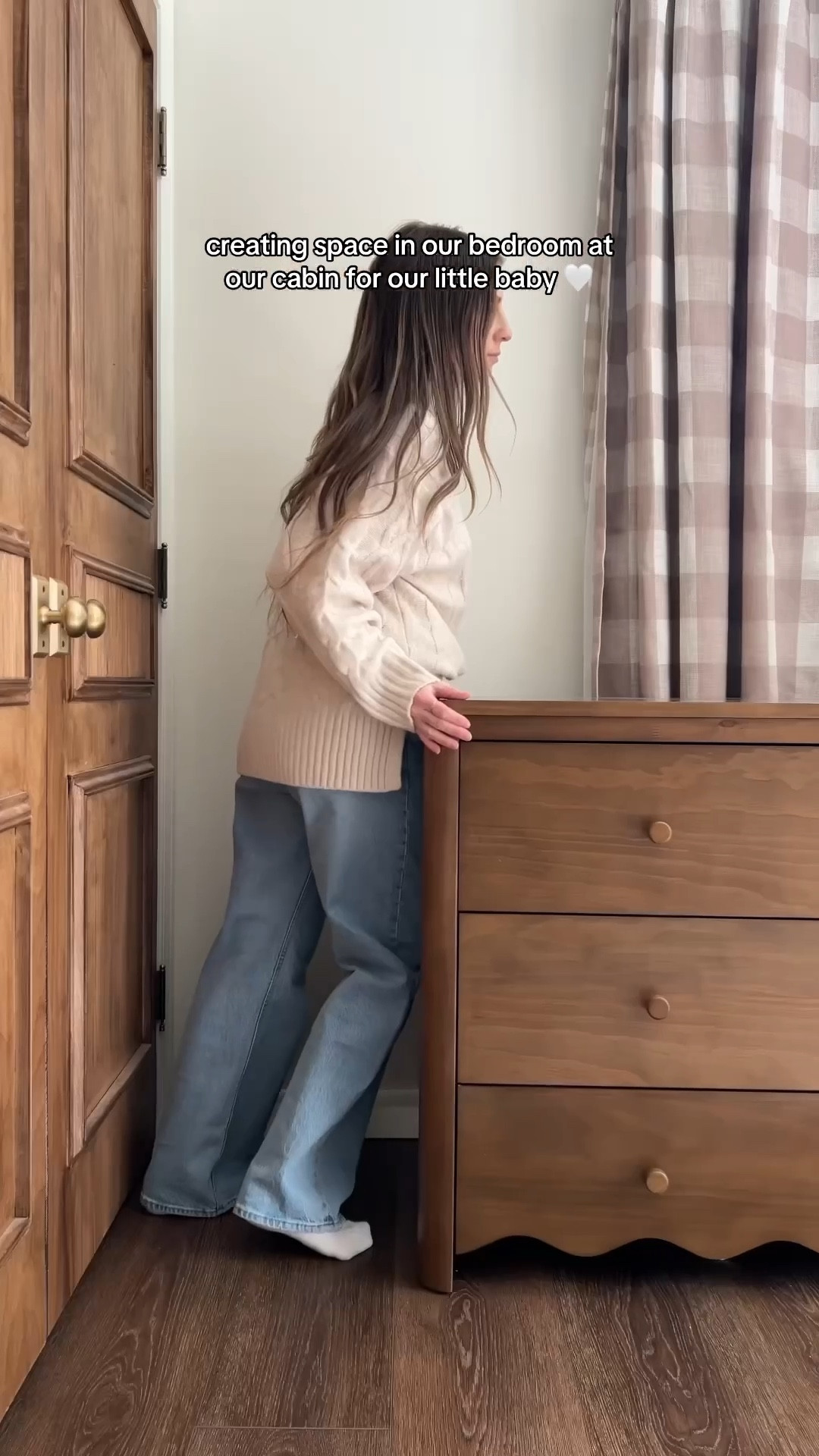 Created a little “nursery” for our baby boy in our bedroom at our cabin! Love the scalloped furniture 

#LTKHome #LTKBaby