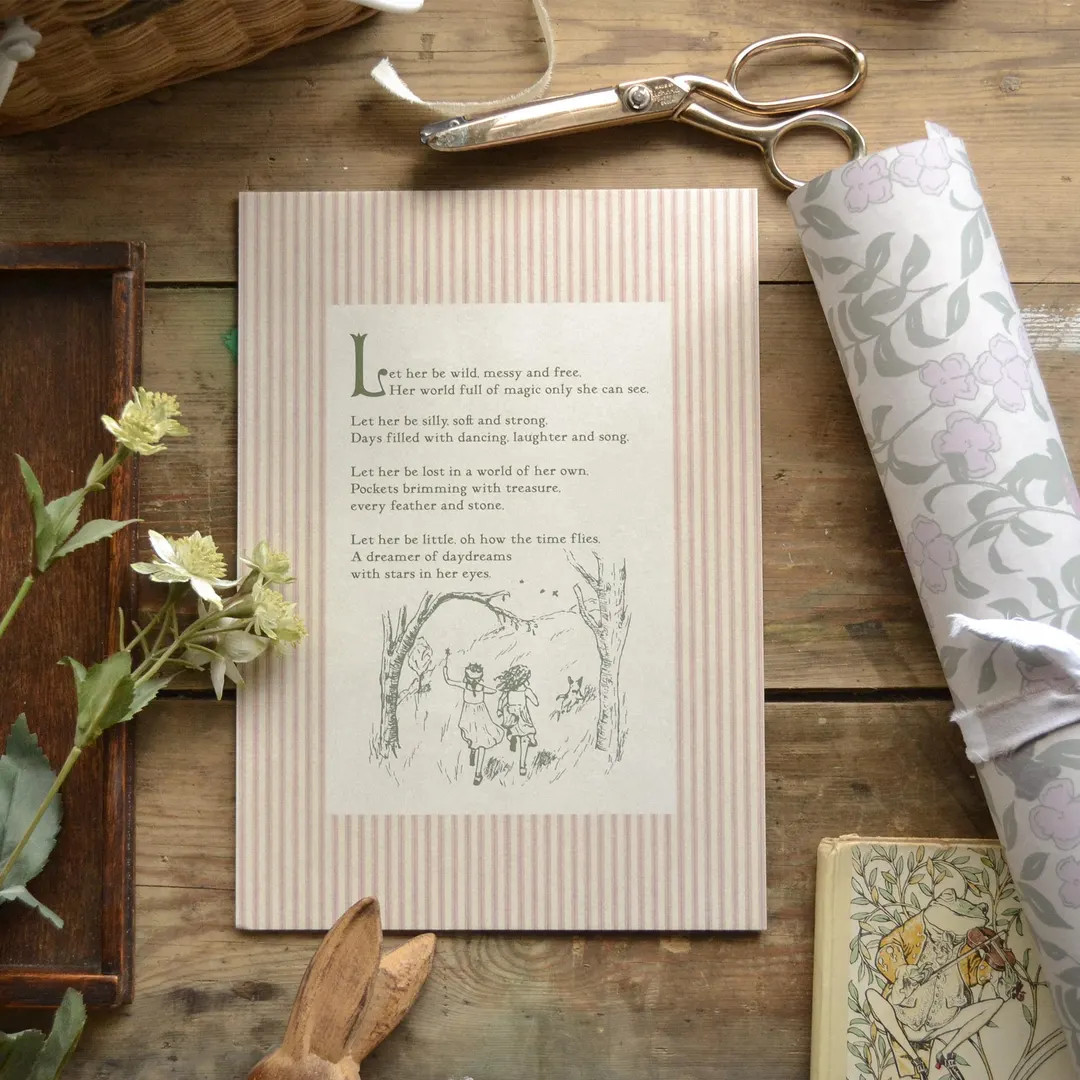 Girlhood Poem Art Print: Sketched Nursery Decor, Cottagecore | Etsy (US)