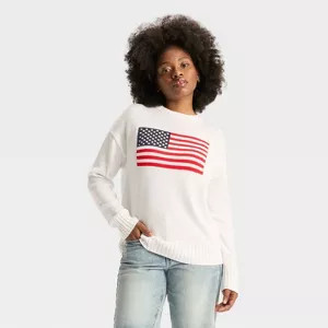 Women's Crewneck Americana Pullover Sweater - Wild Fable™ | Target