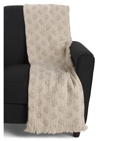 Made In Portugal Leaves Mallow Throw | Global Home | Marshalls | Marshalls