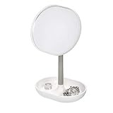 iDesign Cade Plastic Round Vanity Mirror, Standing Makeup Accessory Tray for Countertop, Bathroom, B | Amazon (US)