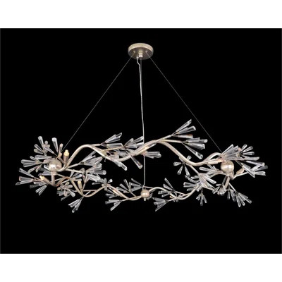 Luna Crystal Wand Branched Nine-Light Chandelier | Wayfair North America
