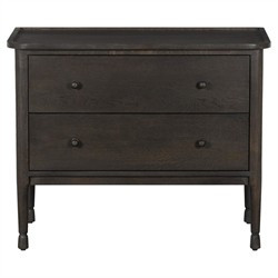 Franny Espresso Oak Nightstand | Kathy Kuo Home