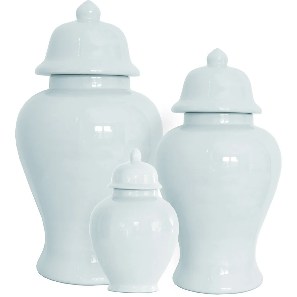 Hydrangea Light Blue Ginger Jars | Lo Home by Lauren Haskell Designs