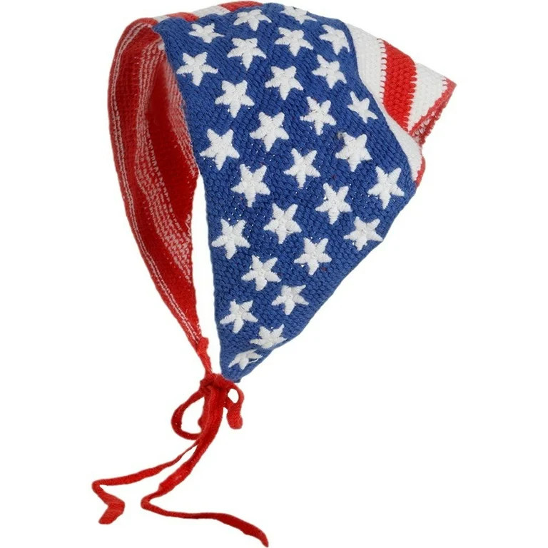 Jiibva American Flag Bandana Fashionable Triangle Scarf USA Flag Headwear Unisex Patriotic Access... | Walmart (US)