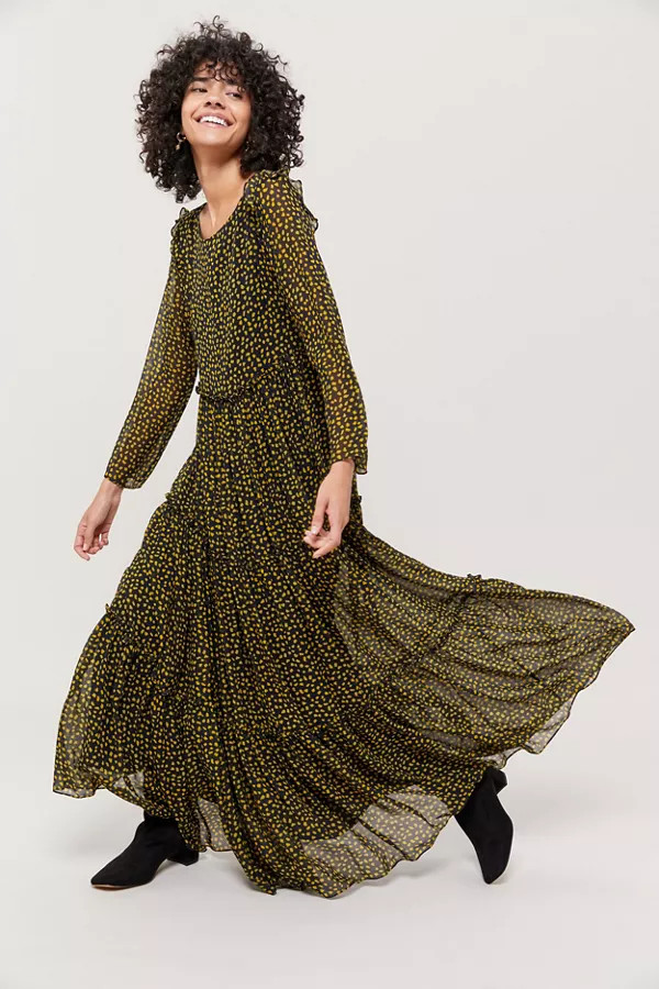 WHIT Willa Tiered Ruffle Maxi Dress | Urban Outfitters (US and RoW)