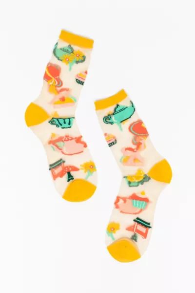 Sock Candy Cottagecore Sheer Sock | Urban Outfitters (US and RoW)