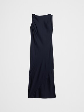Satin Twist Shoulder Maxi Dress | Banana Republic Factory