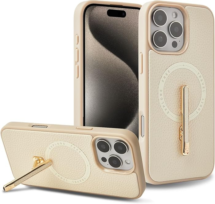 CUSTYPE for iPhone 16 Pro Max 6.9" Case with Stand, Slim Leather Cover with 2-Way Kickstand, Comp... | Amazon (US)