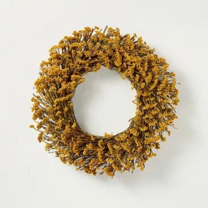 21.25" Preserved Golden Yarrow Fall Wreath - Hearth & Hand™ with Magnolia | Target
