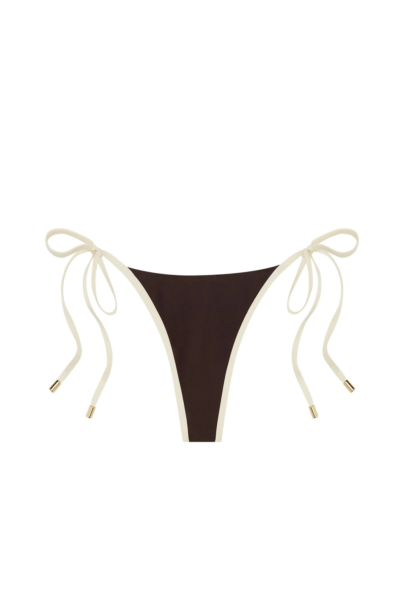 Palma Thong - Espresso/Ivory | Monday Swimwear