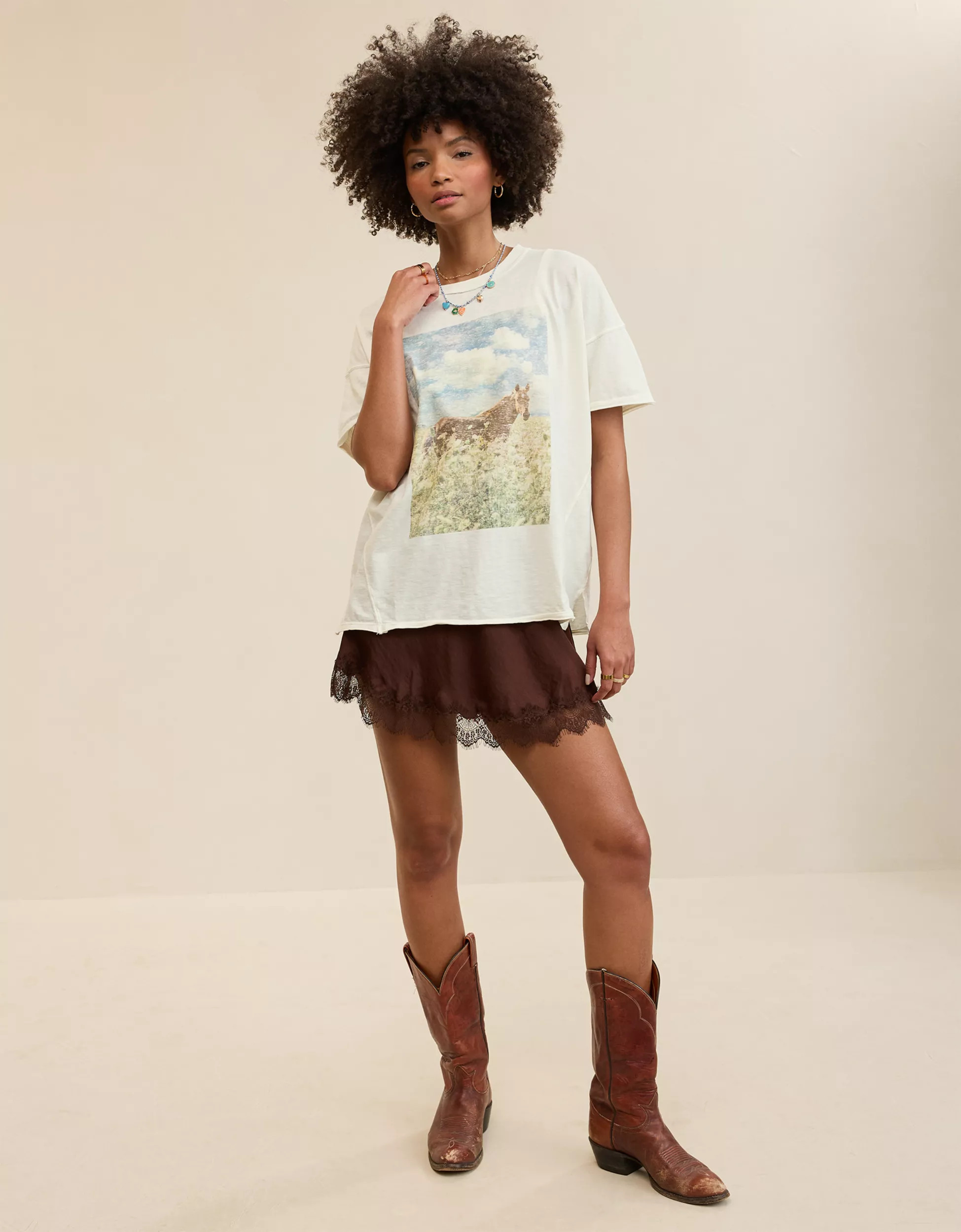 Aerie Oversized Crew Boyfriend T-Shirt | Aerie