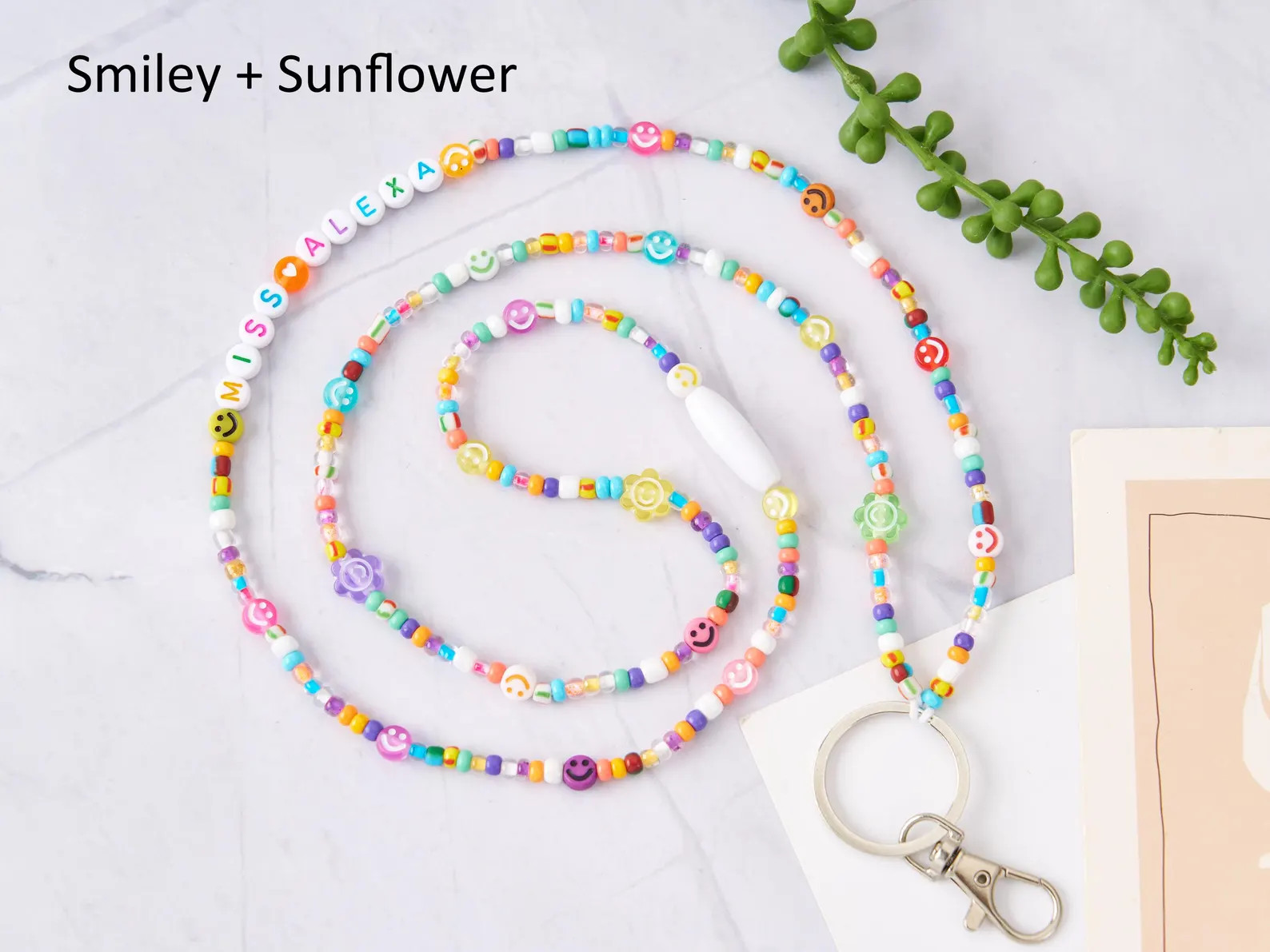 Custom Beaded Teacher Lanyard ID Holder , Nurse Lanyard, Custom Name Grade Title, Personalized La... | Etsy (Global)