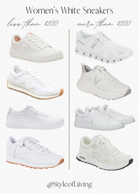 Women’s white sneakers high and low budgets! #sneakers

#LTKActive #LTKShoeCrush #LTKStyleTip