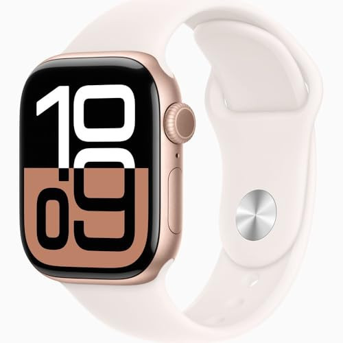 Apple Watch Series 10 [GPS + Cellular, 46mm] - Rose Gold Aluminum Case with Light Blush Sport Band, M/L (Renewed) | Amazon (US)