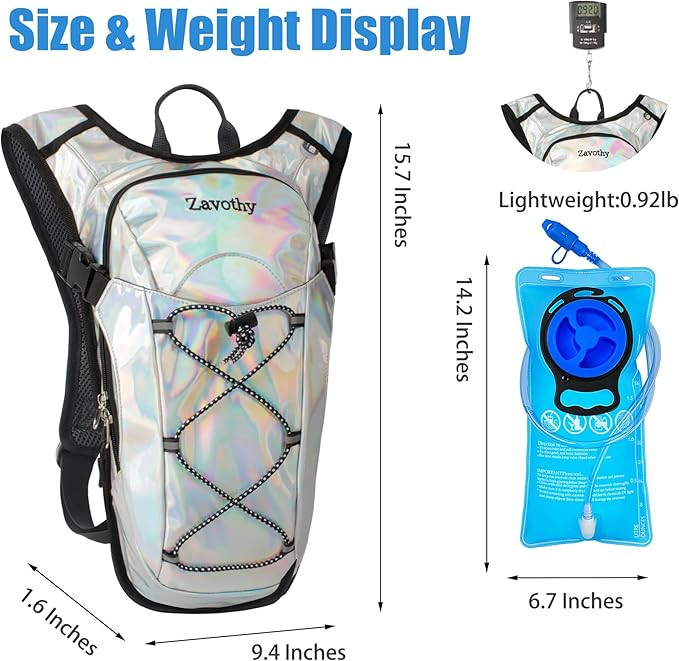 Reflective Hydration Backpack, Hydration Pack - Water Backpack with 2L Hydration Bladder, Essenti... | Amazon (US)