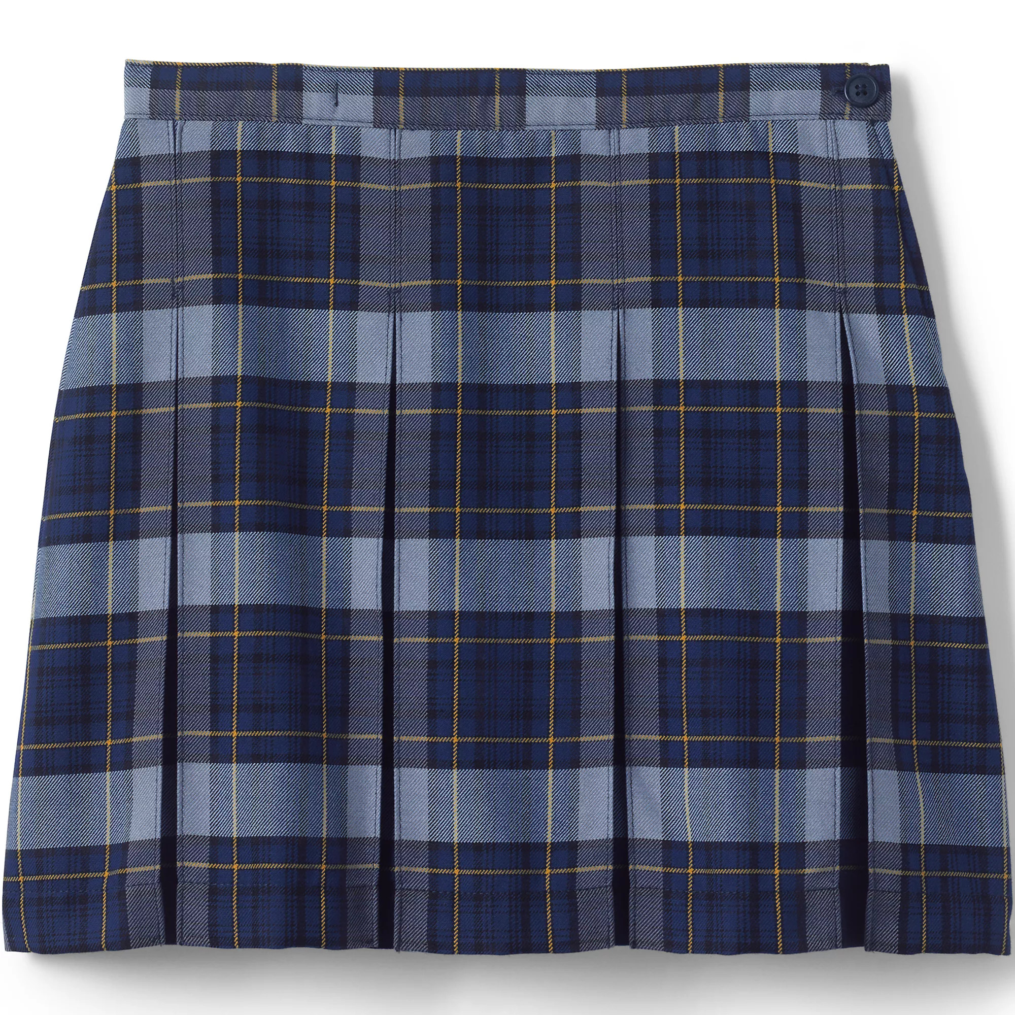 School Uniform Girls Plaid Box Pleat Skirt Top of the Knee | Lands' End (US)