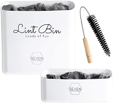 Amazon.com: Magnetic Lint Bin Laundry Room Trash Can Dryer Sheet Holder Pods Container & Dryer Ve... | Amazon (US)