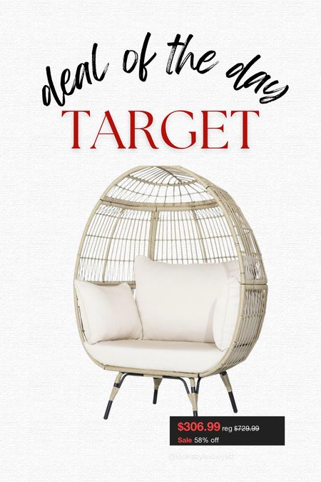 Target deals of the day on patio furniture! This egg chair has a major price drop 