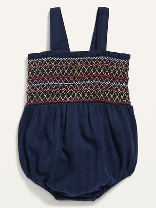 Sleeveless Smocked-Bodice Romper for Baby | Old Navy (US)
