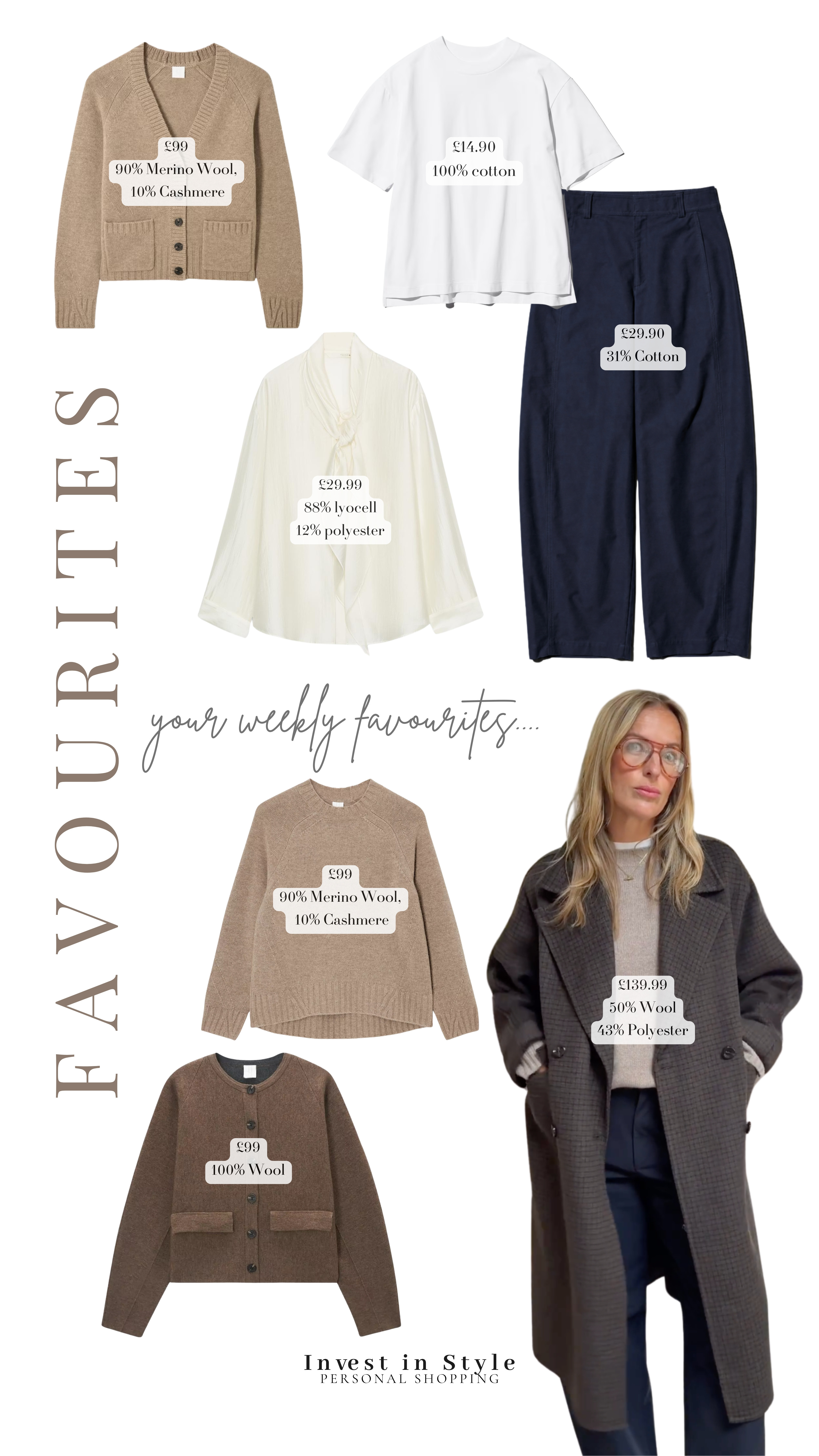 Your weekly favourites

autumn coat, wool coat, cashmere, jumper, crew neck jumper, cardigan, barrel leg trousers, boxy t shirt 

 #LTKuk #LTKautumn #LTKworkwear