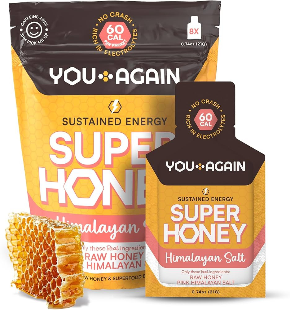You Again Super Honey Clean Energy Gel, Honey & Himalayan Salt | Electrolyte Replenishment Runnin... | Amazon (US)