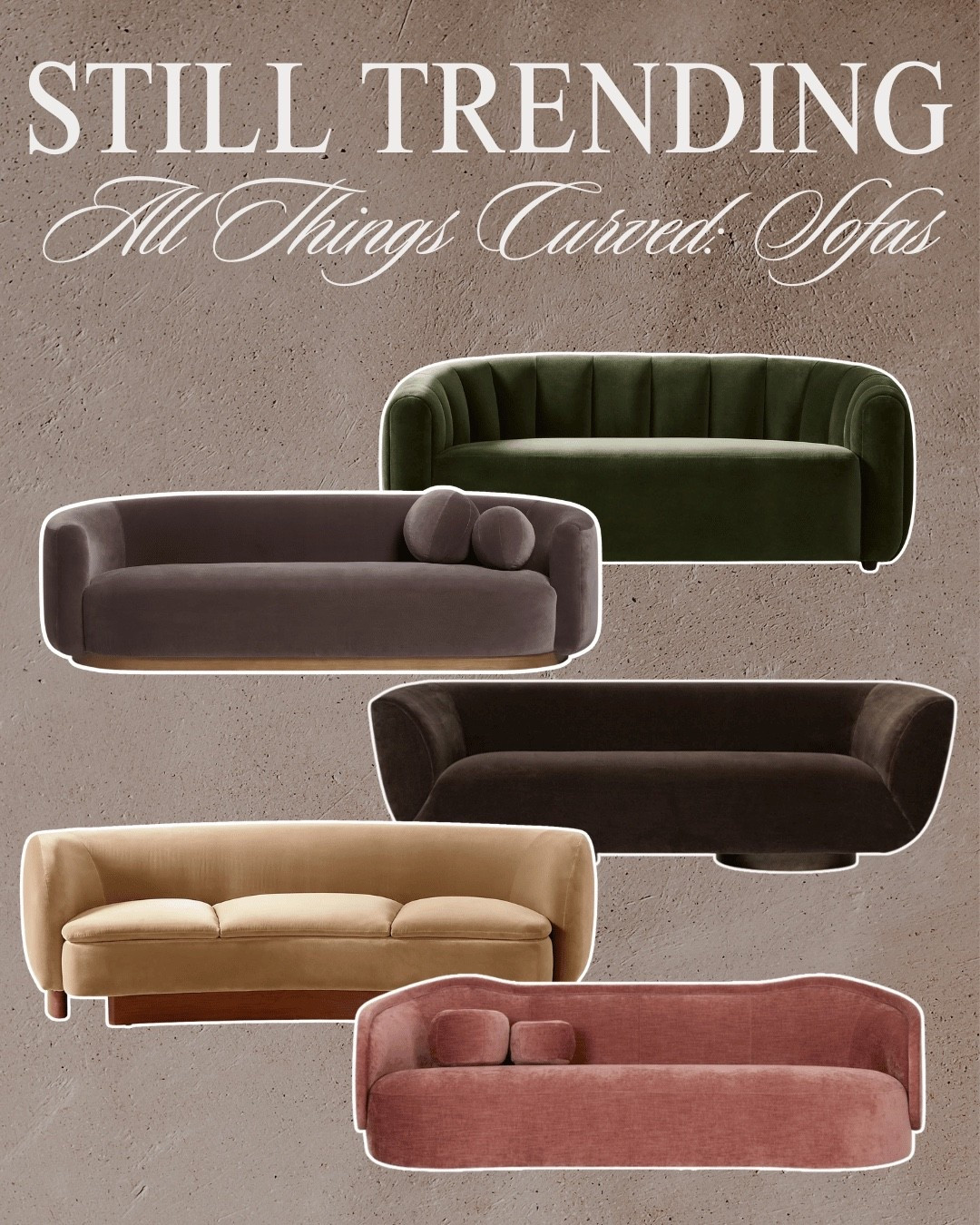 All of my top picks for curved sofas 

#LTKHome #LTKSeasonal #LTKMens