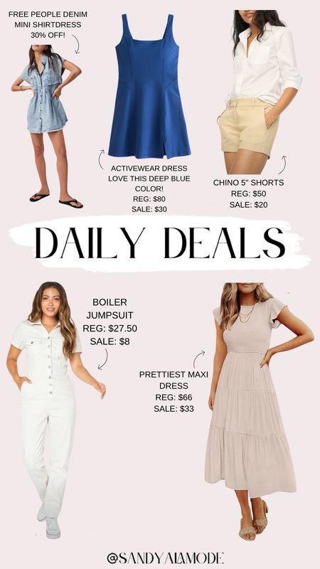 Daily deals // summer outfits // free people // Nordstrom half yearly sale // jcrew factory // chino shorts // boiler jumpsuit // Walmart fashion // Amazon fashion // Amazon dress // summer dress // special occasion dress 

#LTKSeasonal #LTKSaleAlert