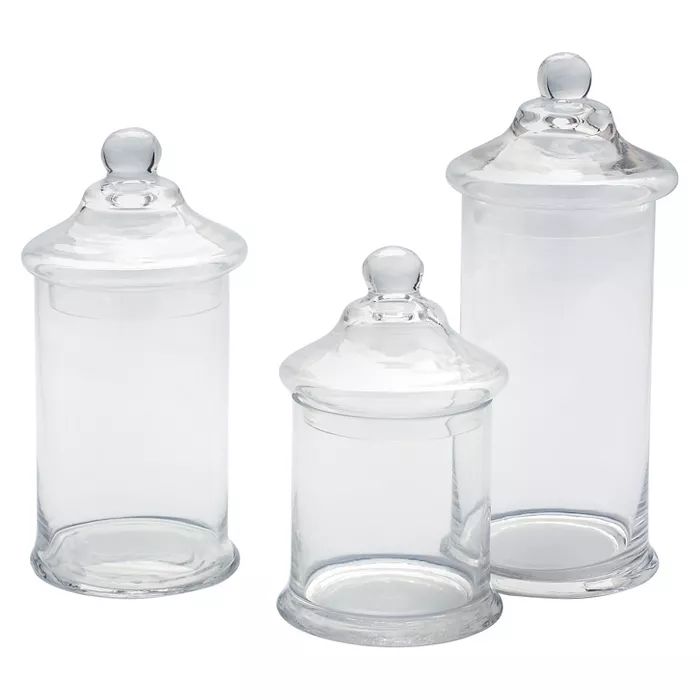 Decorative Glass Jar Set of 3 - Diamond Star | Target