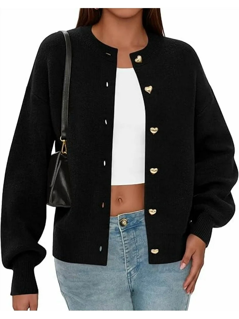 PRETTYGARDEN Cardigan Sweaters for Women Long Sleeve Open Front Button Down Trendy Fall Fashion K... | Walmart (US)