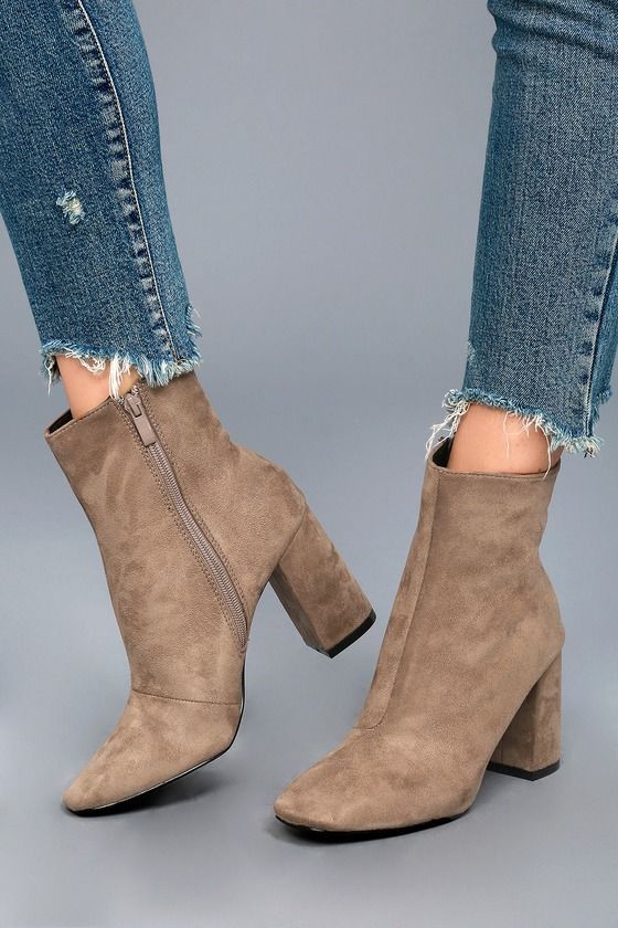 My Generation Taupe Suede High Heel Mid-Calf Boots | Lulus (US)