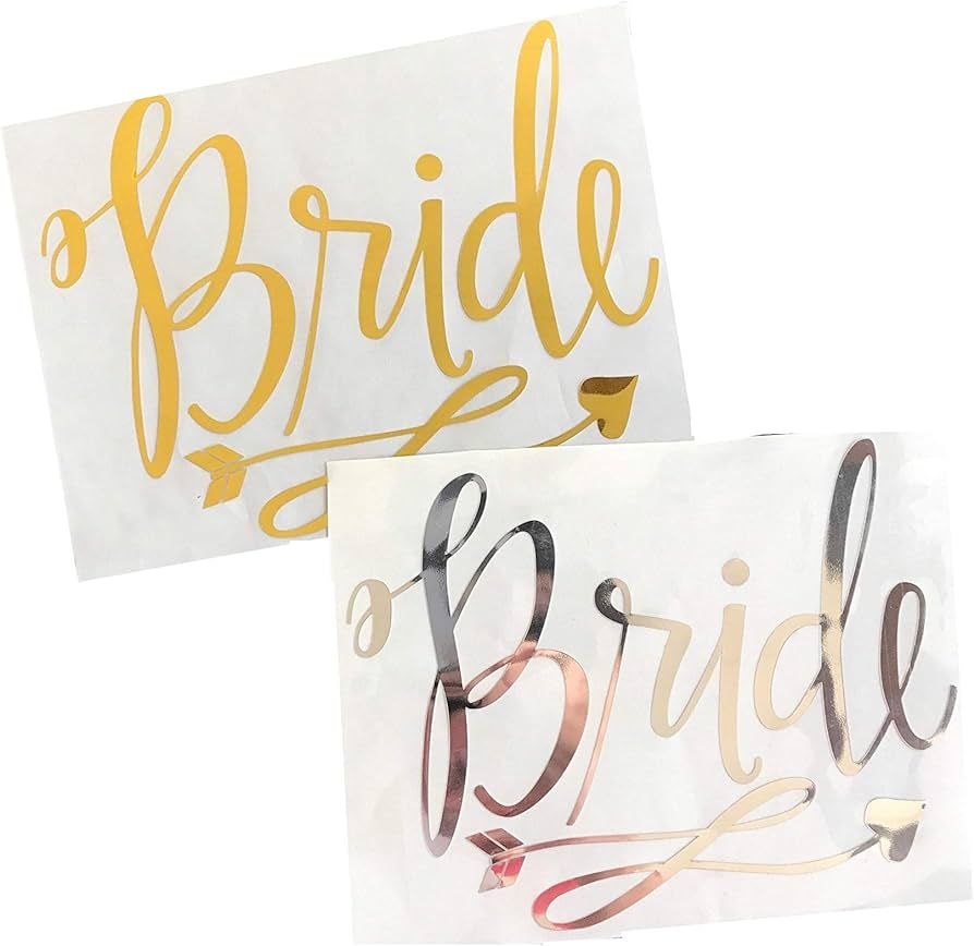 Bride Heat Transfer Iron on Stencils for Wedding (Gold Foil (Mirror Look)) | Amazon (US)