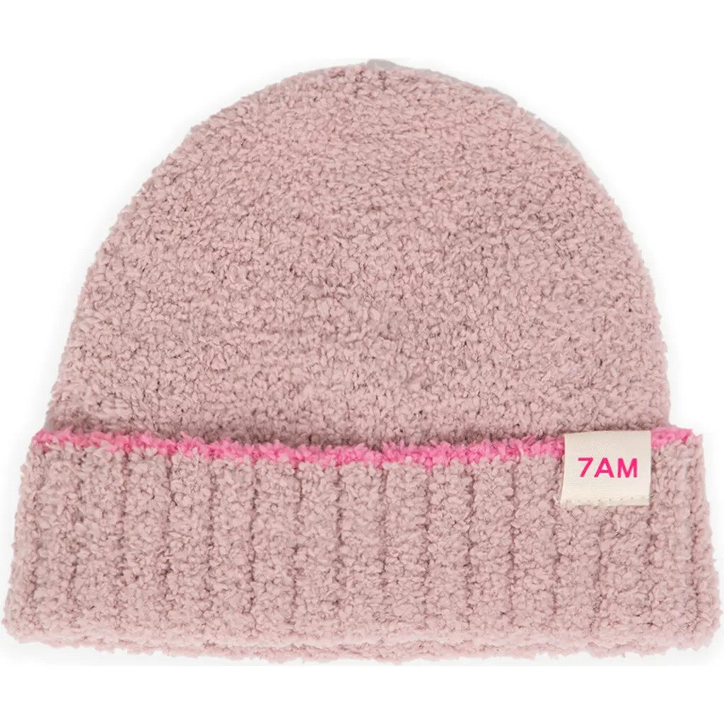 7 A.M. Enfant Kids' Fuzzy Beanie in Ash Rose/Vivid Pink at Nordstrom, Size 2-6 Y | Nordstrom