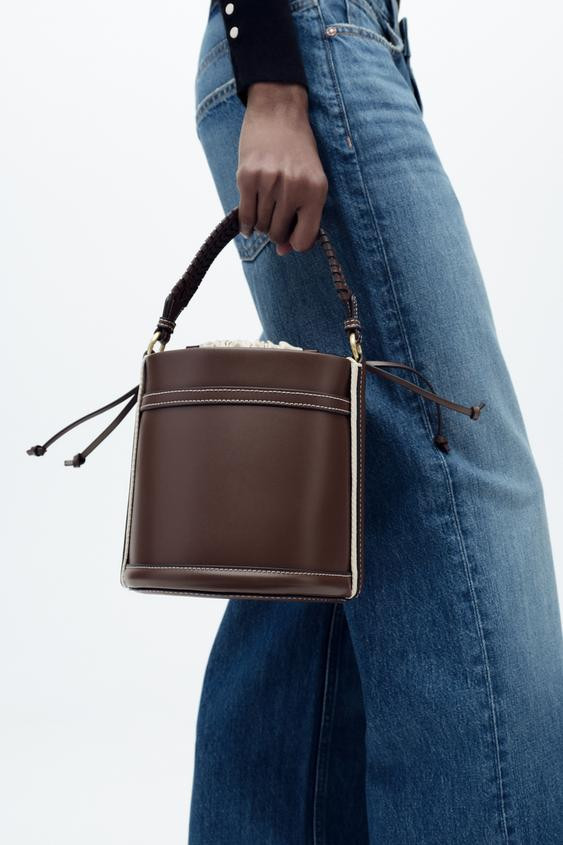 DOUBLE STRAP BUCKET BAG | Zara US
