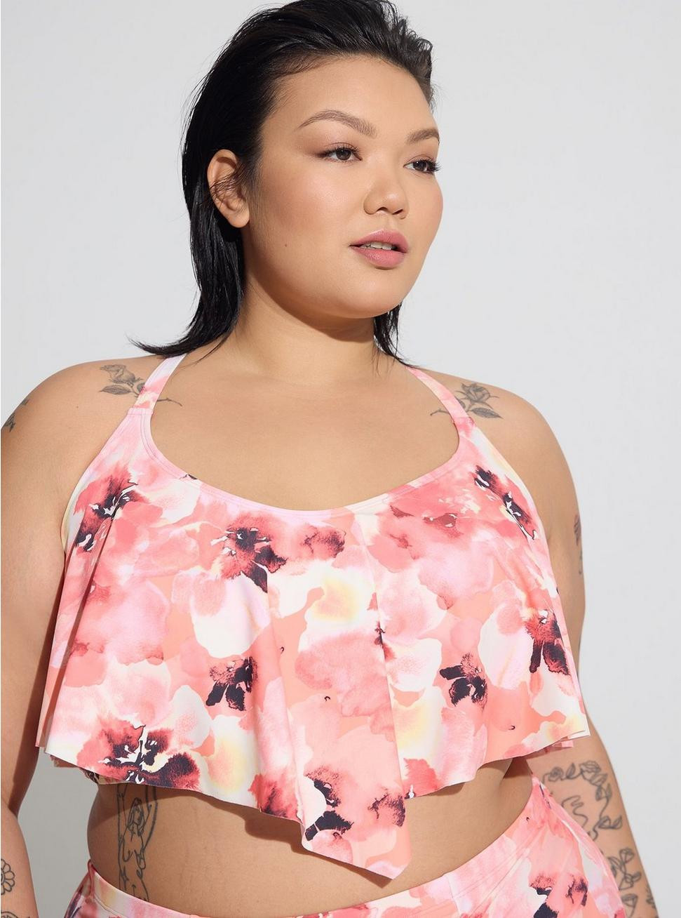 Wireless V Flounce Bikini Top | Torrid (US & Canada)
