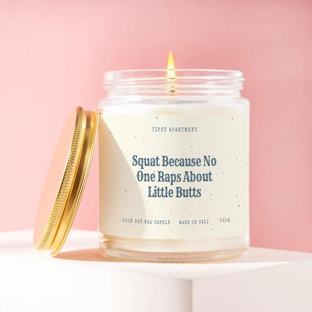 Fitness Gift Funny Candle Squat Because No One Raps About Little Butts Gym Trainer Candle Motivat... | Etsy (US)