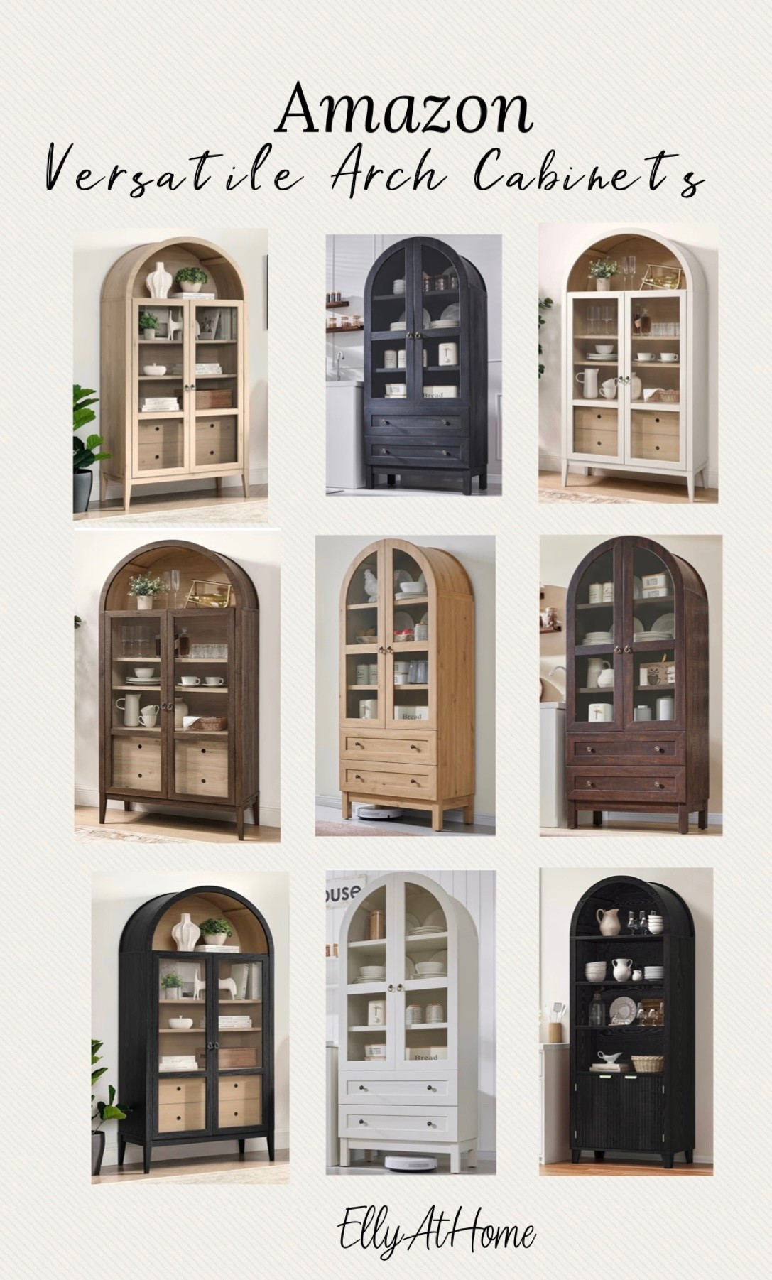 Versatile arch cabinets in a variety of finishes at Amazon. Some selections on sale! Use in many areas of your home, kitchen, dining room, bathroom, livings room, bedroom. Amazon home, free shipping 

#LTKSaleAlert #LTKdayinmylife #LTKHome