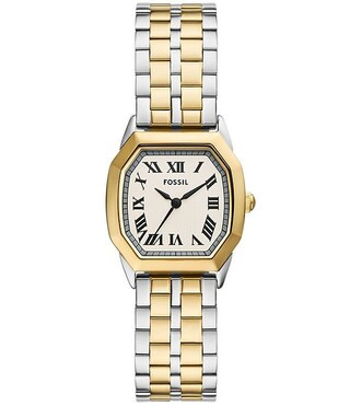 Fossil Women's Harlow Three-Hand Date Two-Tone Stainless Steel Bracelet Watch | Dillard's | Dillard's
