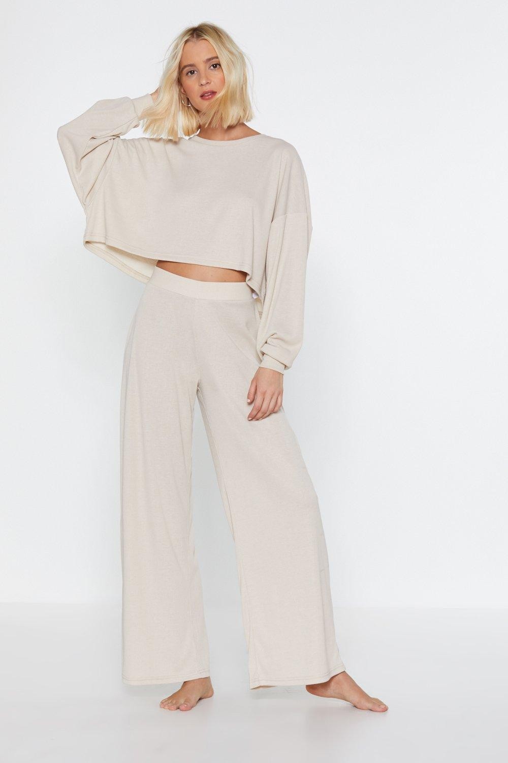 Let Loose Wide-Leg Lounge Joggers | NastyGal (US & CA)