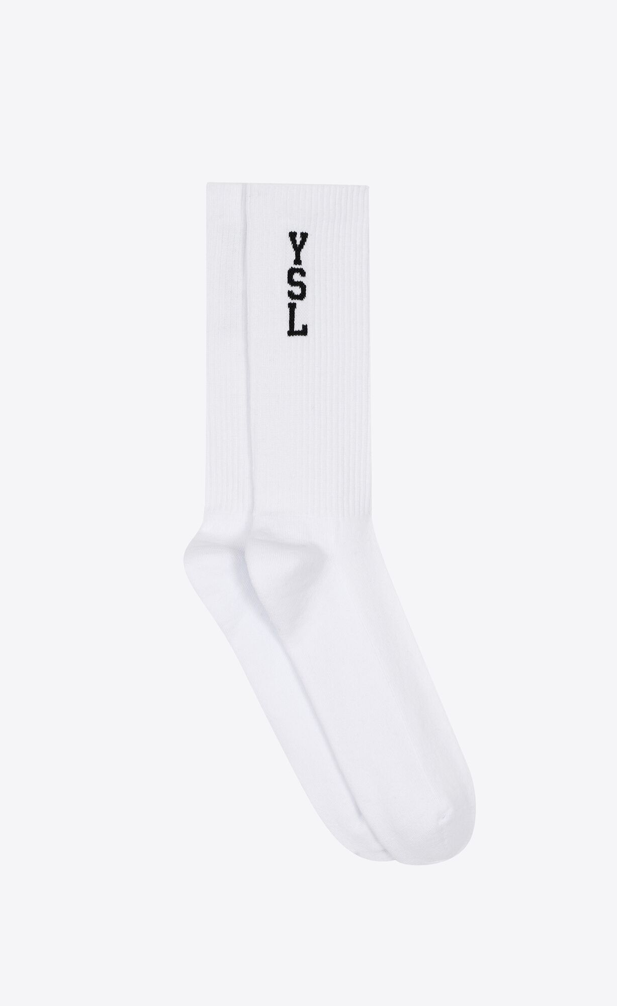 ysl jacquard socks in cotton | Saint Laurent Inc. (Global)