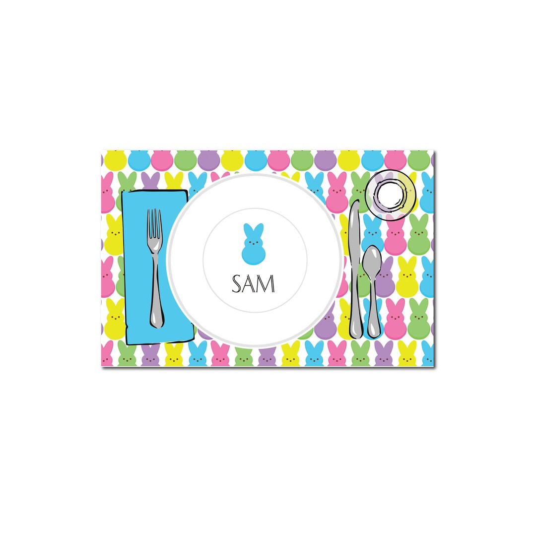 Easter Placemat for Kids, Easter Peeps Placemat, Easter Place Setting Placemat, Kids Placemat, Pe... | Etsy (US)