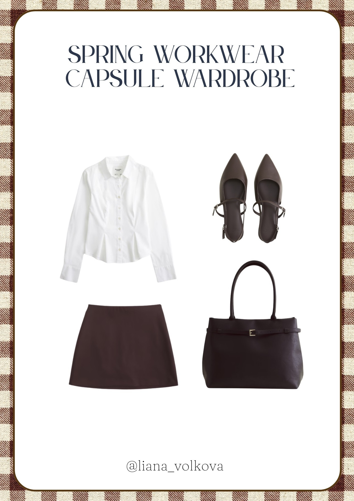 Another outfit from my spring office capsule wardrobe ✨

Everything is 25% off! 

A crisp button down paired with a brown mini skirt is a classic, polished combination. Add mary jane flats and a structured bag for a timeless business casual look.

This outfit is perfect for warmer spring office days.

@abercrombie 
spring office outfit, work outfit inspiration, business casual style, white shirt outfit, mini skirt work outfit, classic office outfit, minimal office style, chic workwear outfit


#LTKSpringSale #LTKSeasonal #LTKSaleAlert