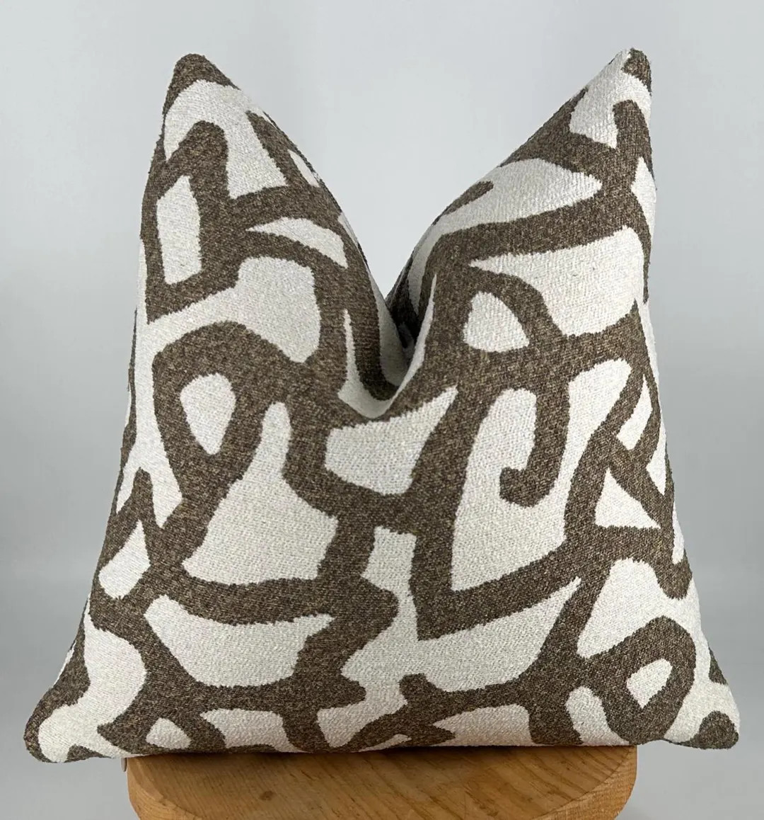 Modern Abstract Cream Brown Decorative Throw Pillow Cover,minimalist Geometric Cushion Cover for ... | Etsy (US)