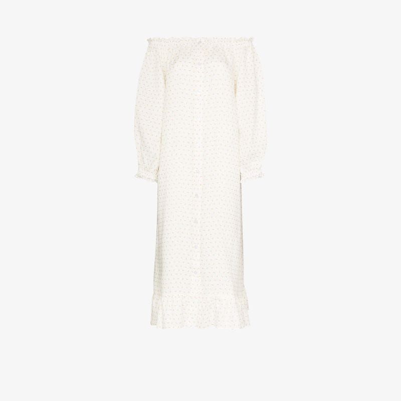 Sleeper Womens White Floral-embroidered Shift Dress | Browns Fashion